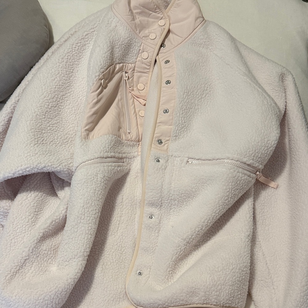 Women's Cream Fleece Jacket